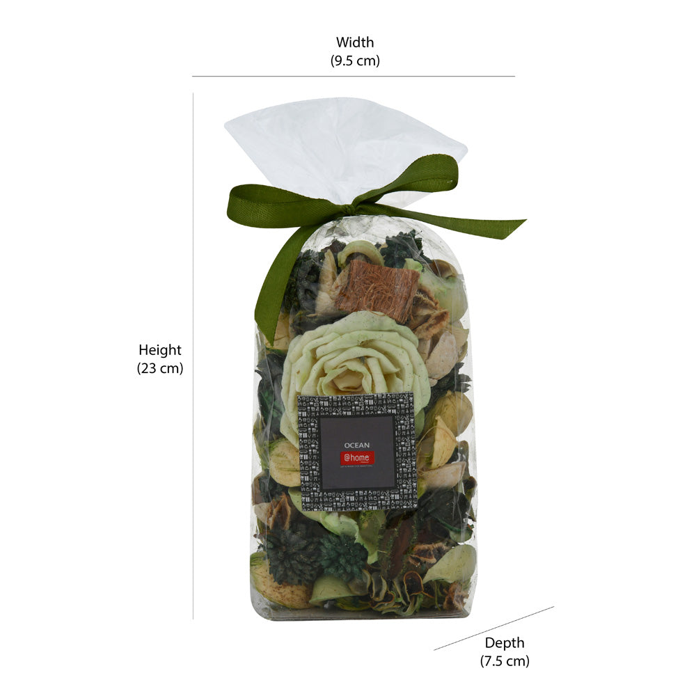 Ocean Fragrance Dried Flowers and Leaves Potpourri Pouch 125 gm- Green