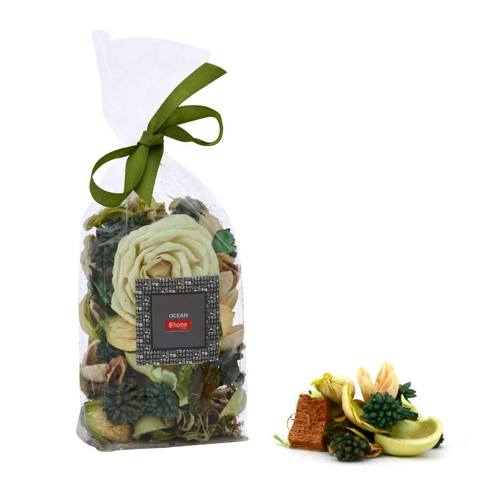 Ocean Fragrance Dried Flowers and Leaves Potpourri Pouch 125 gm- Green