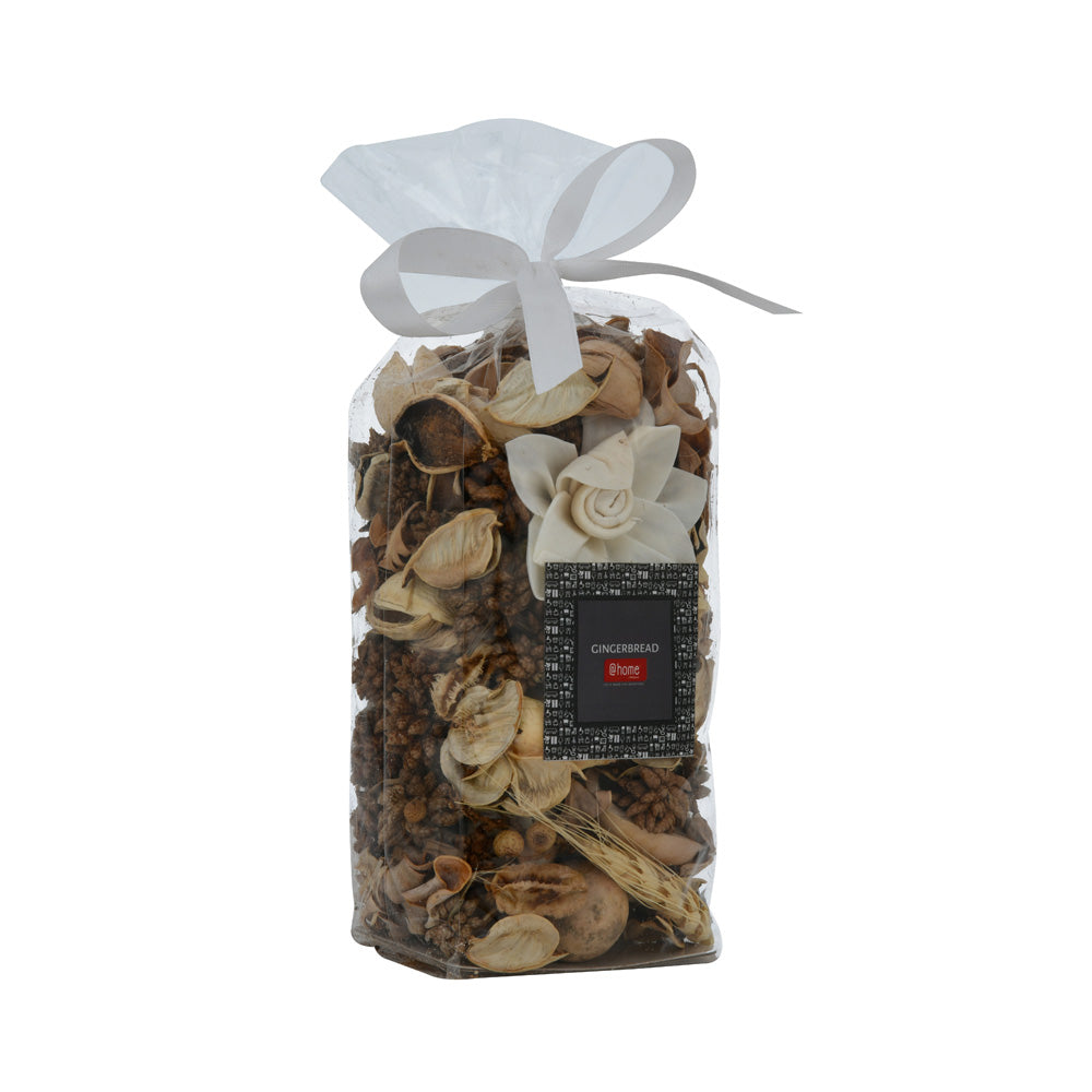 Ginger Bread Fragrance Dried Flowers and Leaves Potpourri Pouch 125 gm- Beige