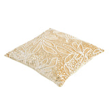 Floral Beaded 16" x 16" Cushion Cover (Gold)