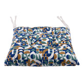 Nilkamal Geometric Soft 16" x 16" Square Chair Pad (Multicolor)