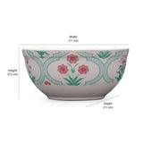 Floral 250 ml Serving Bowl- Green