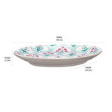 Floral Stoneware Quarter Plate- Green