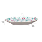 Floral Stoneware Quarter Plate- Green