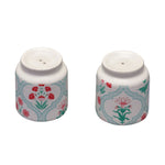 Floral Salt and Pepper Container Set- Green