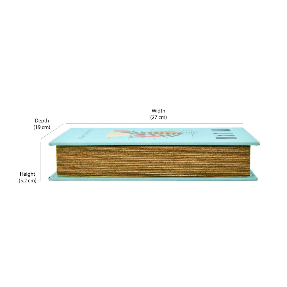 Milan Book Shaped Storage Box (Large, Blue)