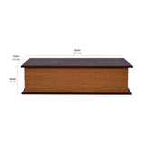 Vintage Book Shaped Storage Box (Large, Brown)