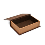Vintage Book Shaped Storage Box (Large, Brown)
