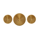 Floral Chakra Art Wall Decor Set of 3 (Gold)