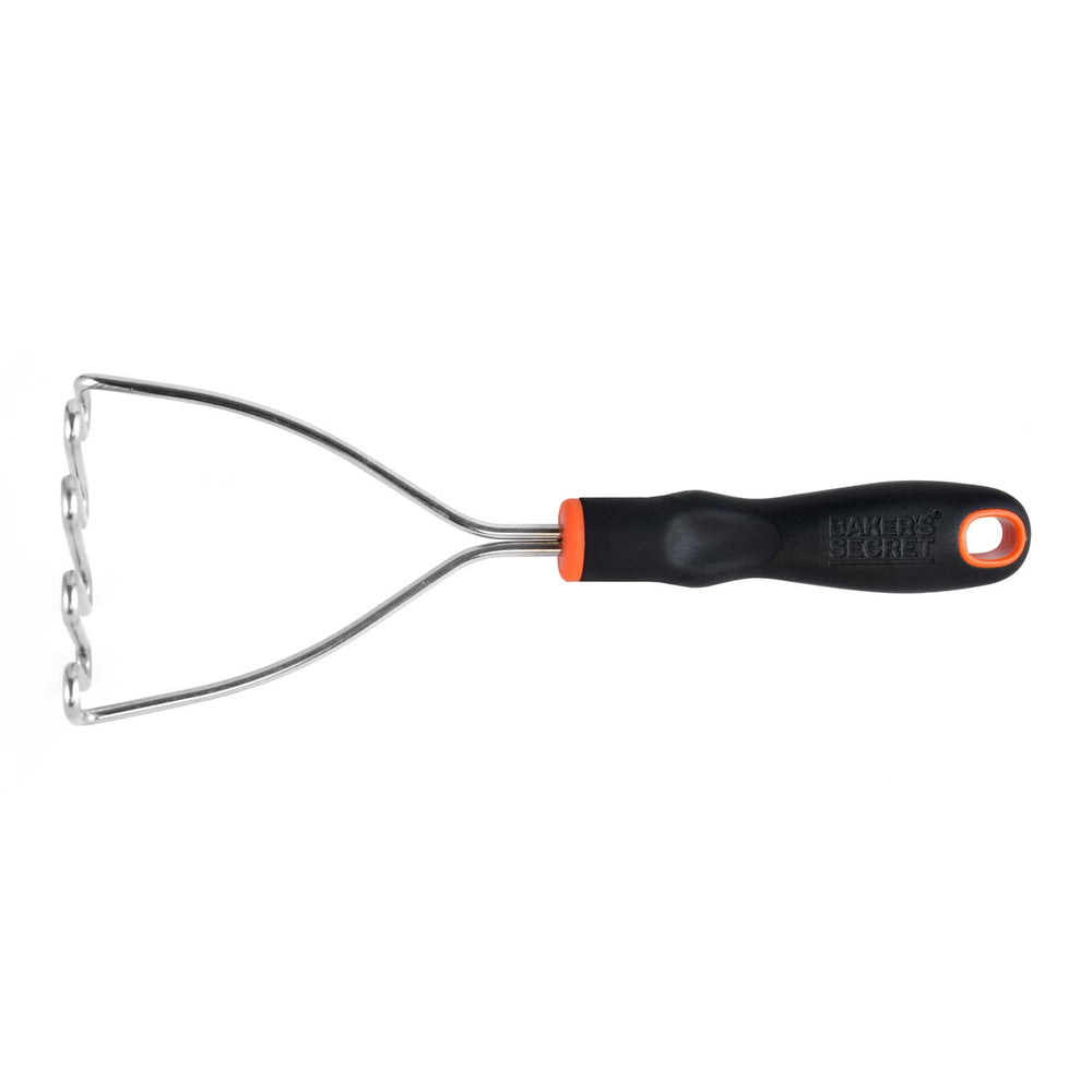 Baker's Secret Stainless Steel Potato Masher- Silver