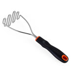 Baker's Secret Stainless Steel Potato Masher- Silver