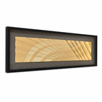 Fluting Illusion MDF & Glass Wall Decor- Gold