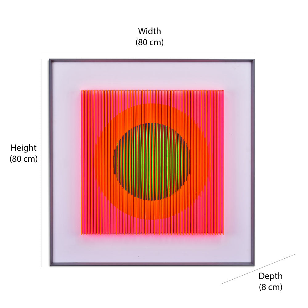 Fluted Sun Wall Decor (Red)