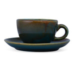 Glaze Cup & Saucer Set- Moss Green