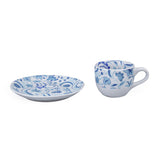 Floral Cup & Saucer Set- Blue