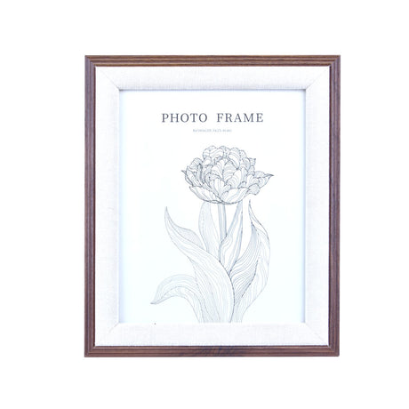 Dual Border MDF Photo Frame (Beige, 8 x 10 Inch)