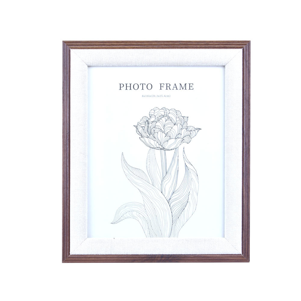 Dual Border MDF Photo Frame (Beige, 8 x 10 Inch)