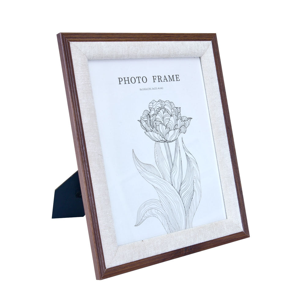 Dual Border MDF Photo Frame (Beige, 8 x 10 Inch)