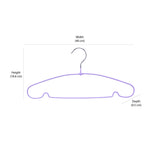 Metal and PVC Cloth Hanger Set of 10- Lavender