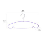 Metal and PVC Cloth Hanger Set of 10- Lavender