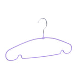 Metal and PVC Cloth Hanger Set of 10- Lavender