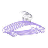 Metal and PVC Cloth Hanger Set of 10- Lavender
