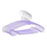 Metal and PVC Cloth Hanger Set of 10- Lavender