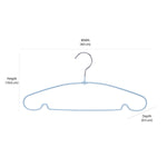 Metal and PVC Cloth Hanger Set of 10- Mint Blue