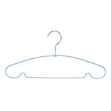 Metal and PVC Cloth Hanger Set of 10- Mint Blue