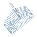 Metal and PVC Cloth Hanger Set of 10- Mint Blue