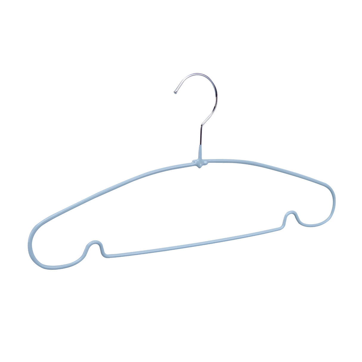 Metal and PVC Cloth Hanger Set of 10- Mint Blue