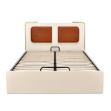 Phoenix Queen Bed with Hydraulic Storage (Beige)