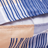 Square and Stripes Design Microfiber 17" x 27" Pillow Covers Set of 2- Multicolor