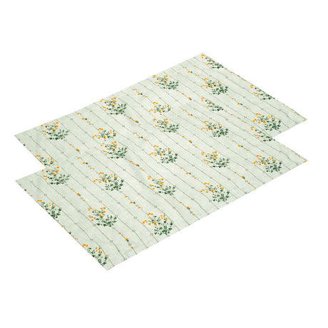 Floral Microfiber 17" x 27" Pillow Covers Set of 2- Beige