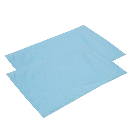Stripes Microfiber 17" x 27" Pillow Covers Set of 2- Blue