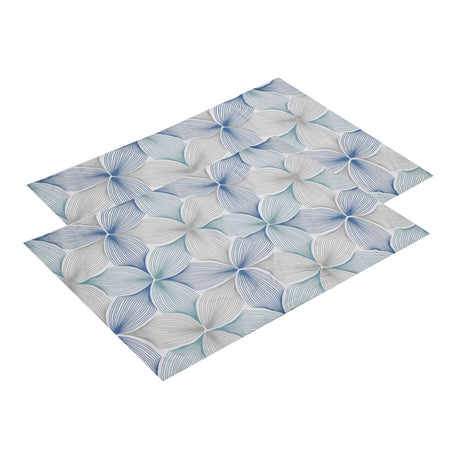 Abstract Microfiber 17" x 27" Pillow Covers Set of 2- Blue