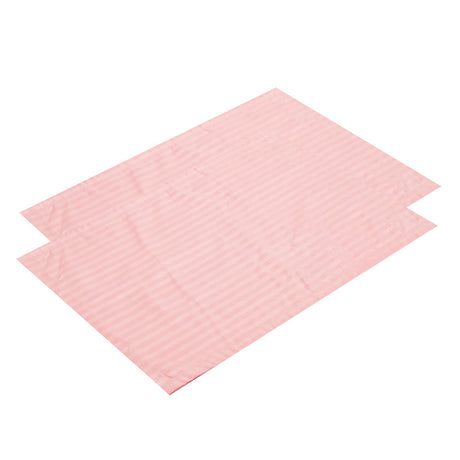 Stripes Microfiber 17" x 27" Pillow Covers Set of 2- Pink