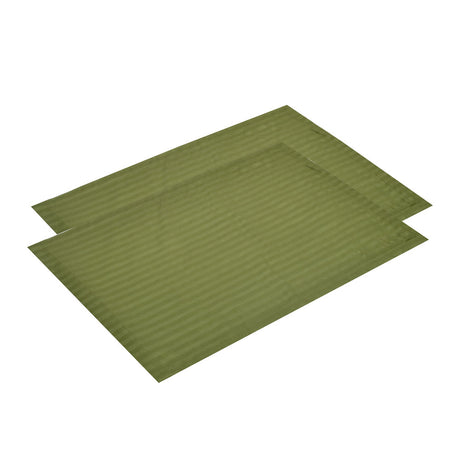 Stripes Microfiber 17" x 27" Pillow Covers Set of 2- Green