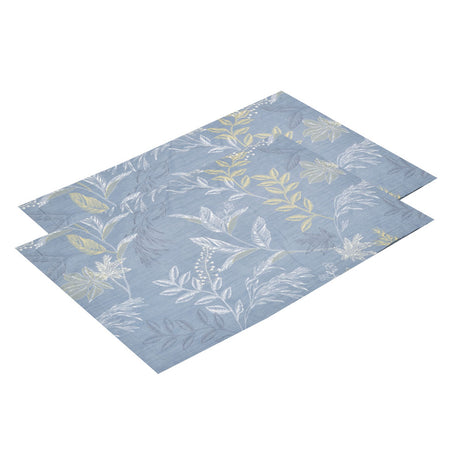 Leaf Design Microfiber 17" x 27" Pillow Covers Set of 2- Grey