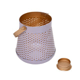 Decorative Modern Trapeze Metal Lantern- Lavender