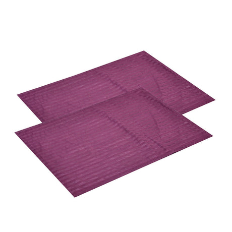 Stripes Microfiber 17" x 27" Pillow Covers Set of 2- Maroon