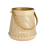 Decorative Modern Trapeze Metal Lantern- Peach