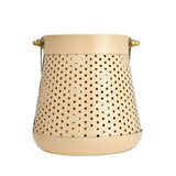 Decorative Modern Trapeze Metal Lantern- Peach
