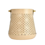 Decorative Modern Trapeze Metal Lantern- Peach