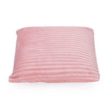 Fluted Flannel Polyester 24" x 24" Filled Cushion (Pink)