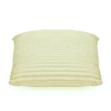 Fluted Flannel Polyester 24" x 24" Filled Cushion (Cream)