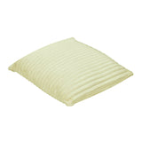 Fluted Flannel Polyester 24" x 24" Filled Cushion (Cream)