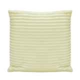 Fluted Flannel Polyester 24" x 24" Filled Cushion (Cream)
