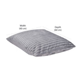 Fluted Flannel Polyester 24" x 24" Filled Cushion (Grey)