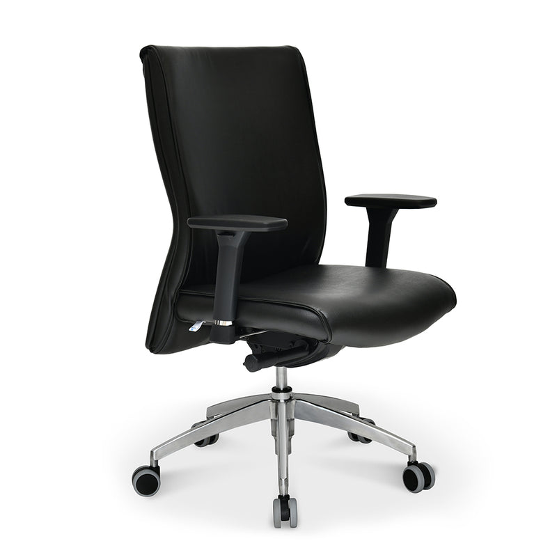 Command Mid Back Leatherette Office Chair (Black) – Nilkamal Homes